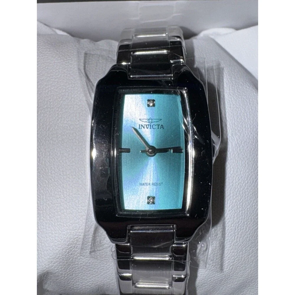 Women’s Invicta Wildflower 22mm Silver Band W/Aqua Dial Great For Any Occasion